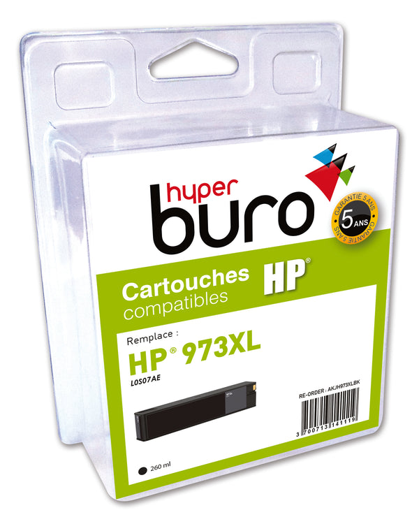 Cartouche d'encre  remanufacturée HP 973 XL - noir