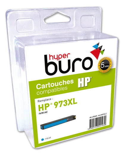 Cartouche d'encre  remanufacturée HP 973 XL -cyan