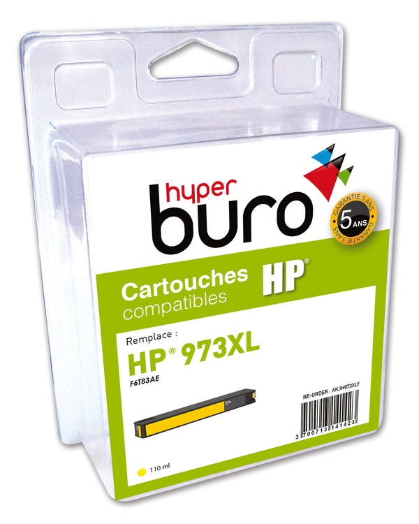 Cartouche d'encre  remanufacturée HP 973 XL-jaune