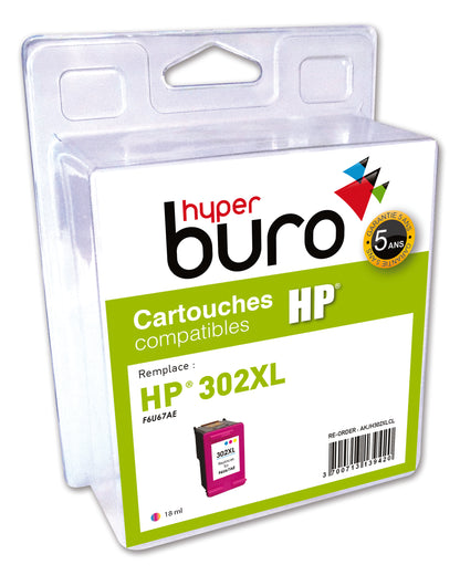 Cartouche Compatible HP 302XL couleur 18ML