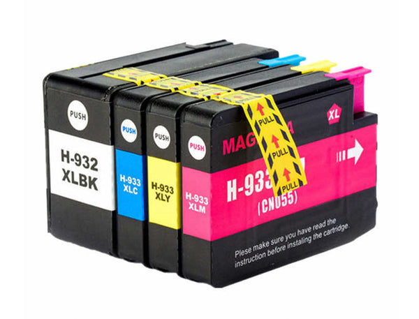 Pack 4 cartouches remanufacturées  HP 932XL/933XL CMJN
