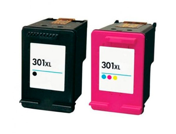 Cartouche remanufacturée  HP301XL -1 noir+1couleur.