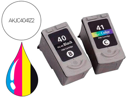 Pack cartouches Compatible Canon PG-40/CL-41 Noir/Couleur Haute Capacité