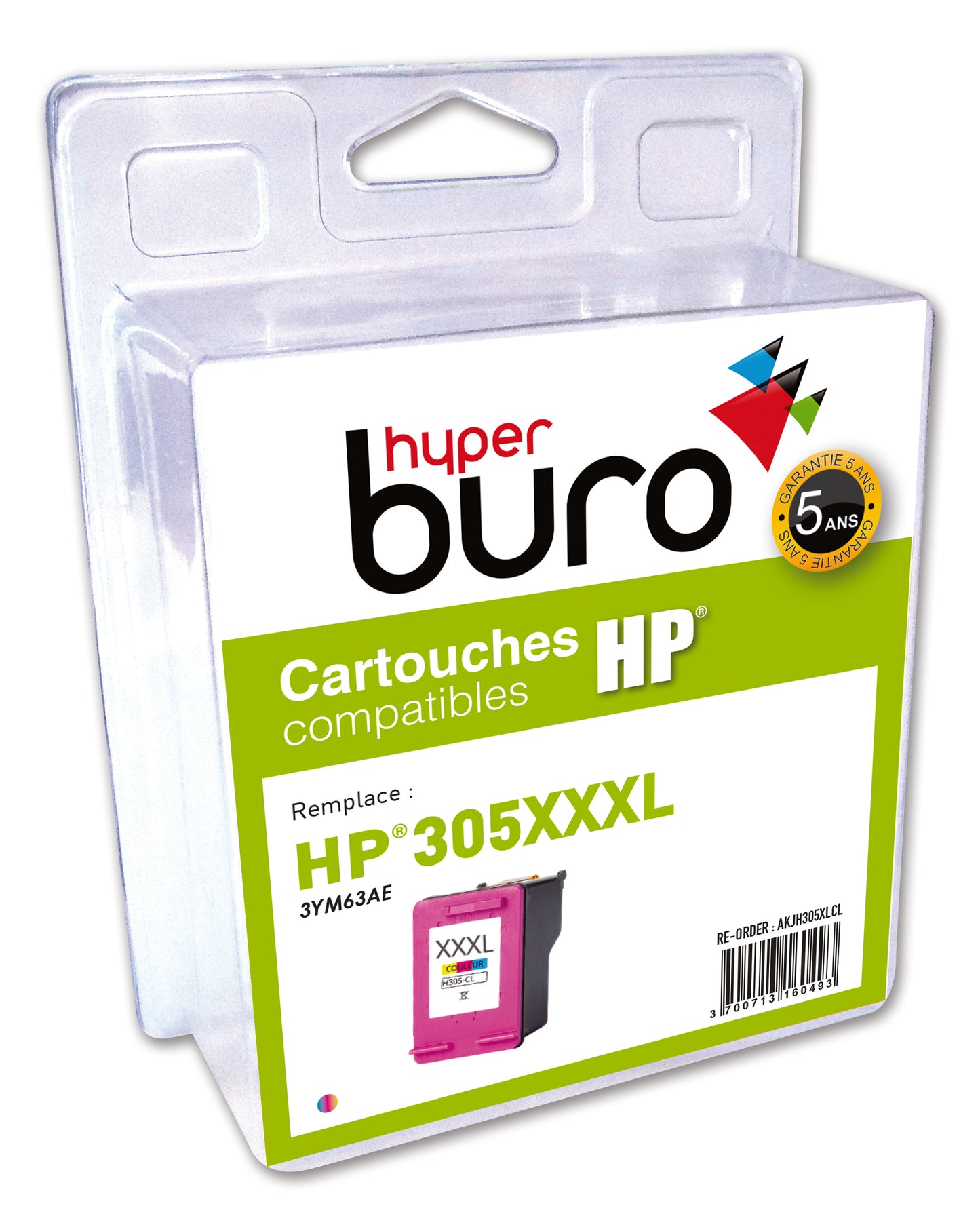 Cartouche d'encre compatible HP 305xl - tricolore, 350 pages