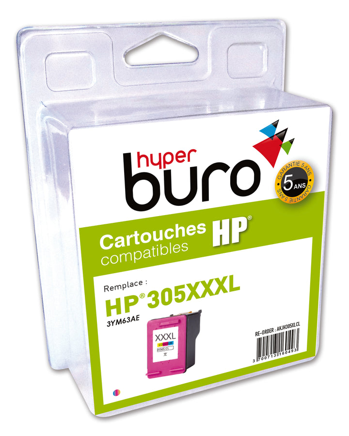 Cartouche d'encre compatible HP 305xl - tricolore, 350 pages