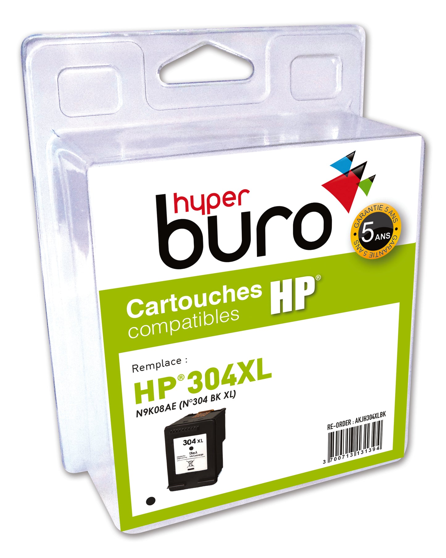 Cartouche d'encre compatible HP 304xl - noir haute capacité
