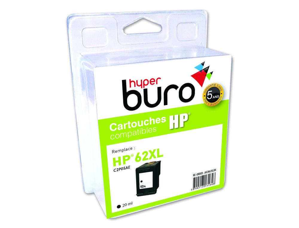 Cartouche Compatible HP 62XL Noir Haute Capacité