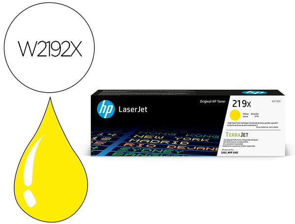 Cartouche toner HP laser 219x - jaune haute capacité