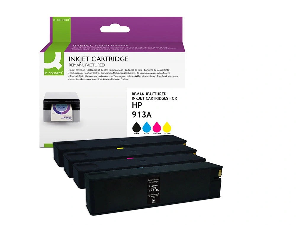 Cartouche HP 913A remanufacturée -pack de 4