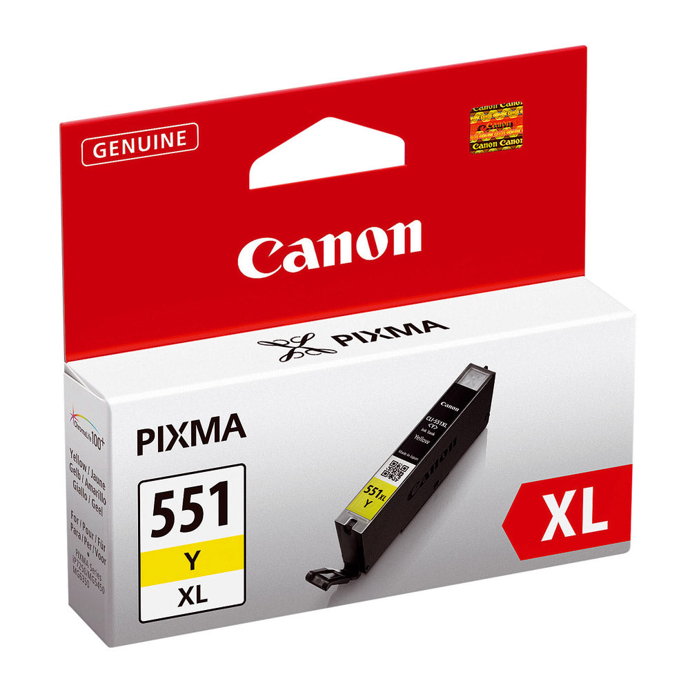 Cartouche d'encre Canon CLI-551 jaune xl - haut rendement 715 pages