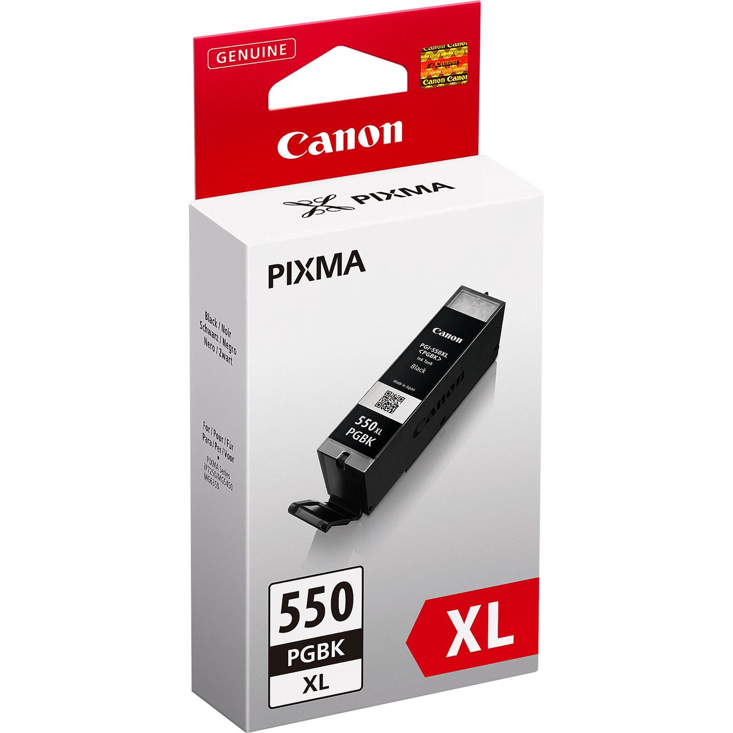Cartouche d'encre Canon PGI-550 PGBK noire XL - haut rendement 500 pages