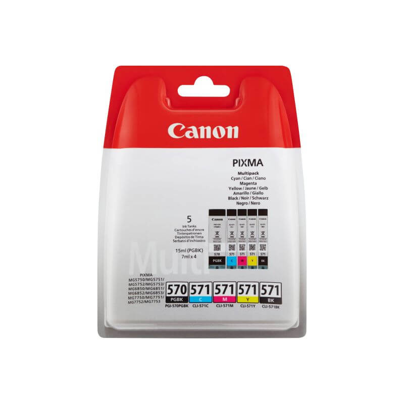 Multipack d'encre Canon PGI-570/CLI-571 - couleurs vives et durables