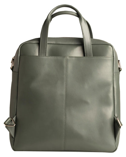 Sac à dos ordinateur 14" cuir gris - élégance et praticité