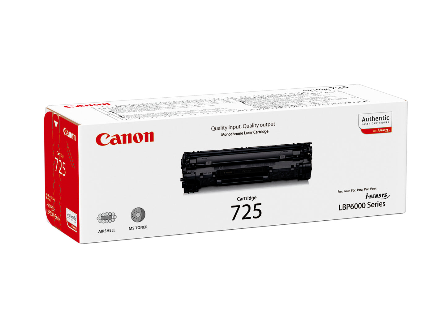 Cartouche Toner CRG-725 - Rendement 1600 pages