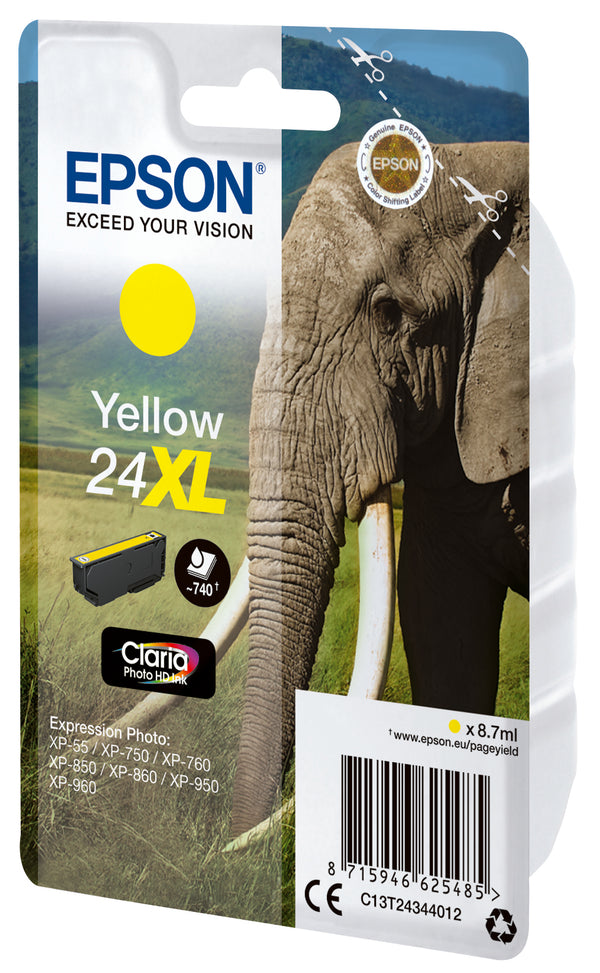 Cartouche Epson t2434 jaune xl - encre photo hd claria