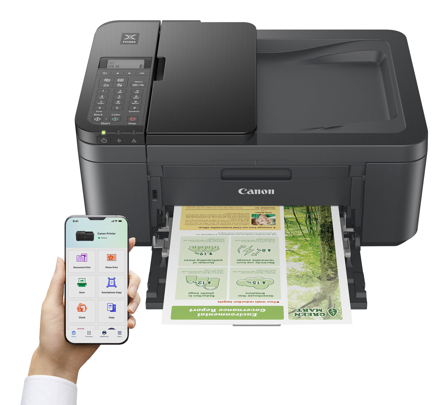 Imprimante multifonction canon tr4755i - 4 en 1, jet d'encre