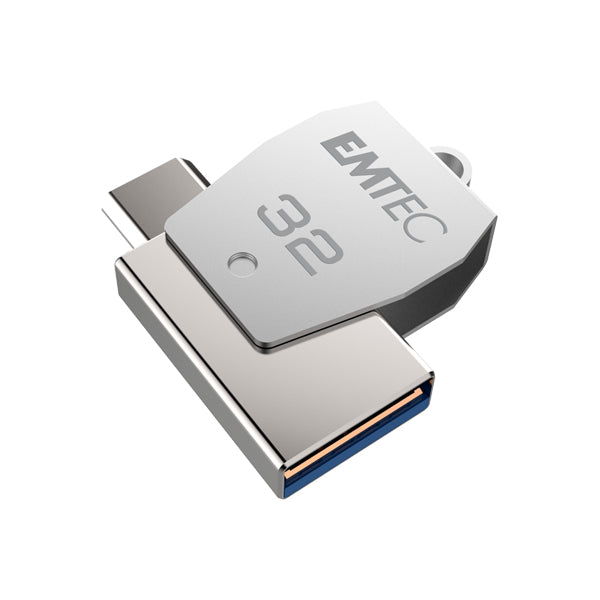 Clé usb dual 32go - pivotante et métal
