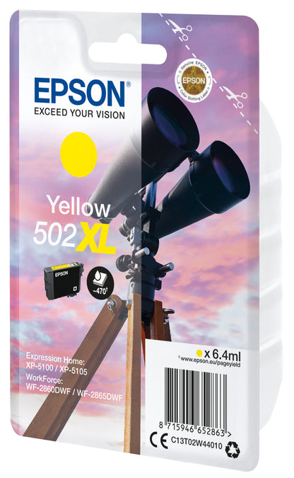 Cartouche d'encre Epson jaune 502xl - rendement élevé