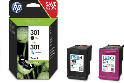 Pack de cartouches d'encre HP 301 - noir et couleur