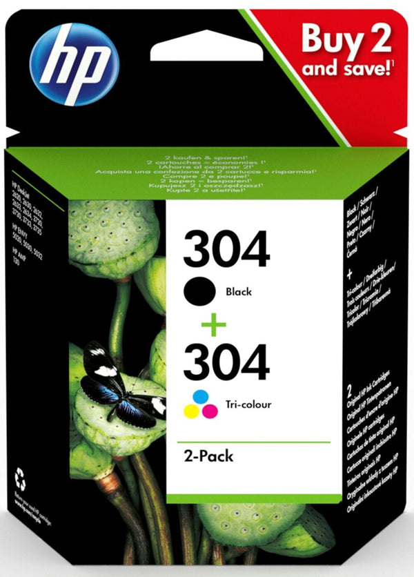 Pack cartouches d'encre HP 304 - noir et couleur