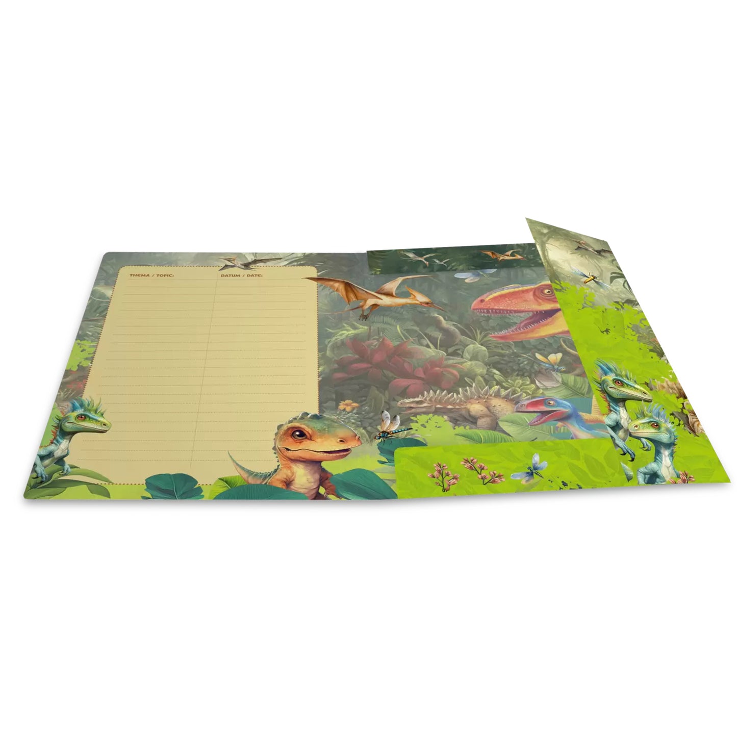 Chemise à rabat a4 - fixation élastique multicolore