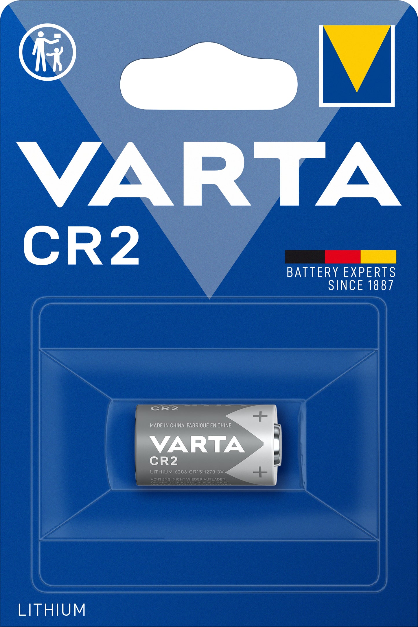 Pile cr2 lithium - haute performance 3v