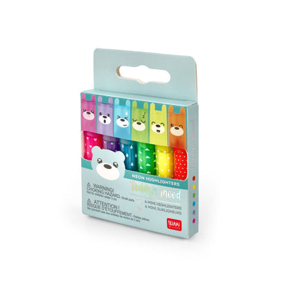 LEGAMI Set de 6 mini surligneursTEDDY MOOD
