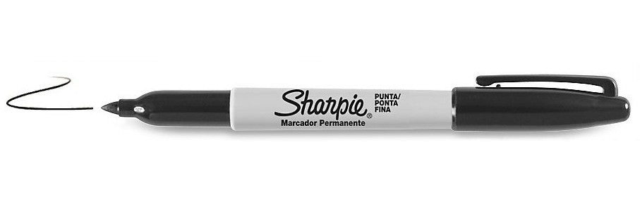 Marqueur permanent Sharpie pointe fine - noir, séchage rapide