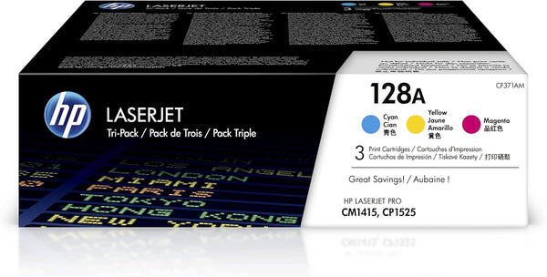 Cartouche toner HP tri-pack 128A cmy - haute qualité d'impression
