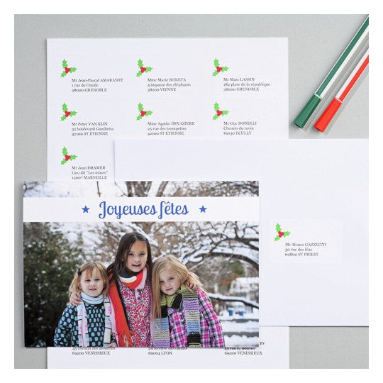 Kit Faire-Part A5 cartes 190grs+enveloppes+etiquettes