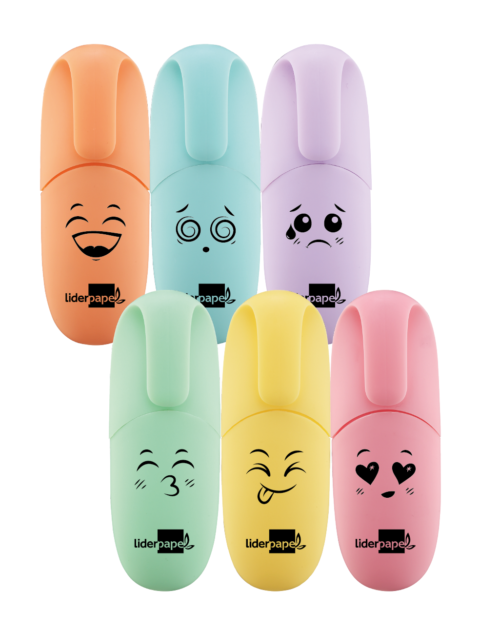 Surligneurs Mini Pastel Assortis - 6 Couleurs