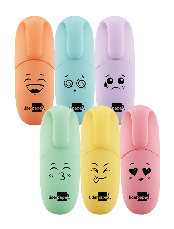 Surligneurs Mini Pastel Assortis - 6 Couleurs