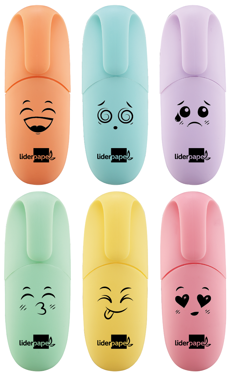 Surligneurs Mini Pastel Assortis - 6 Couleurs