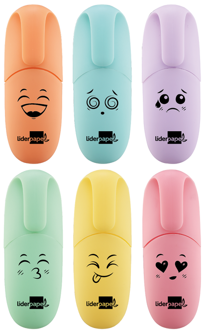 Surligneurs Mini Pastel Assortis - 6 Couleurs