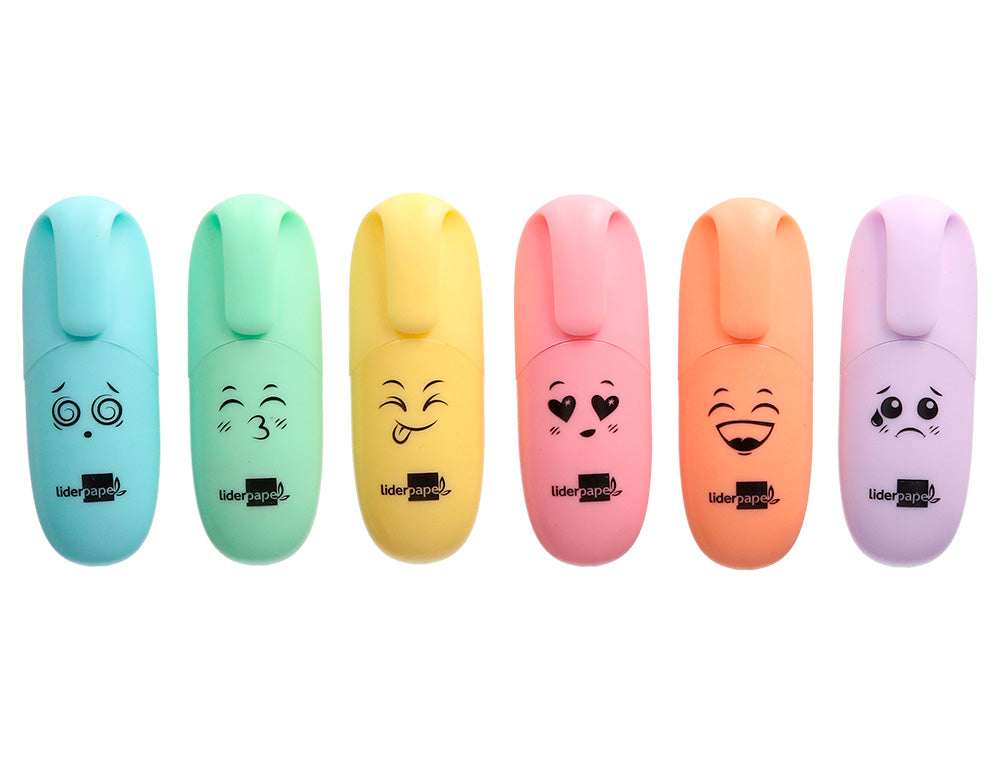 Surligneurs Mini Pastel Assortis - 6 Couleurs
