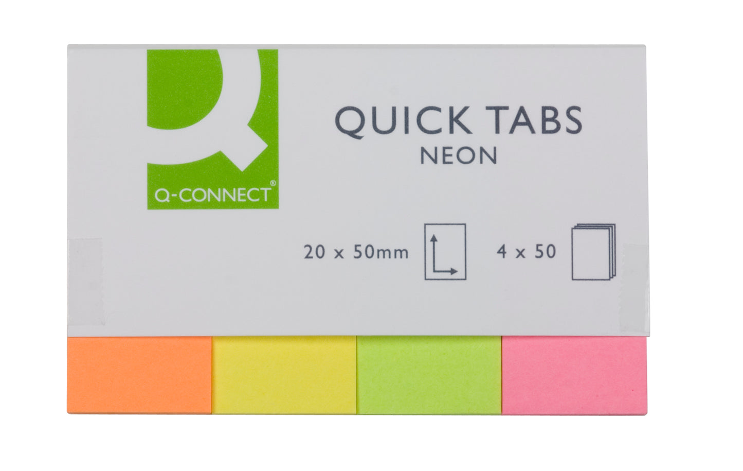 Marque-pages adhésifs néon - 4x50 feuilles repositionnables