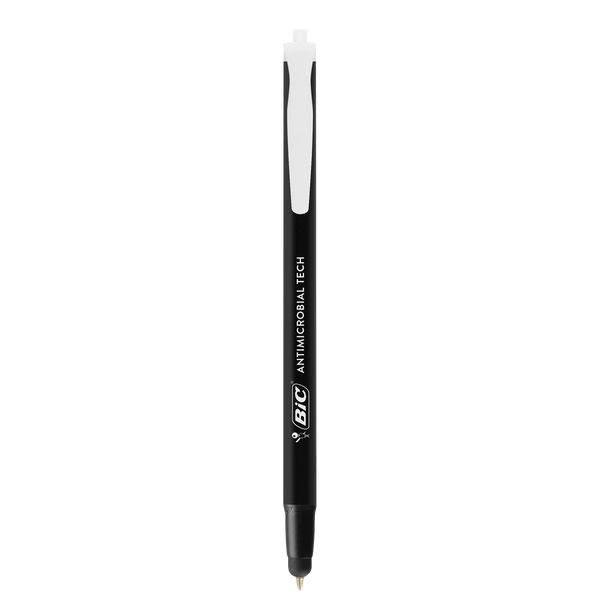 Stylo bille clic noir - protection antimicrobienne