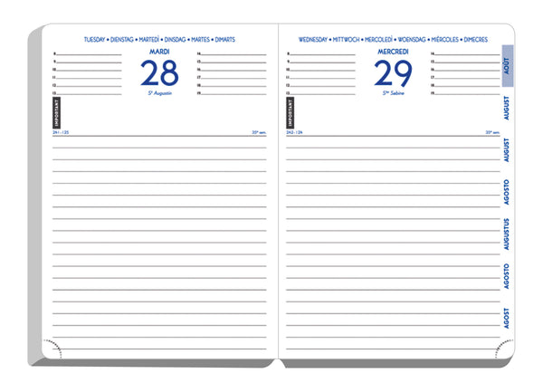 Agenda journalier 12x17 cm Funny Pets août 2026 - juillet 2027