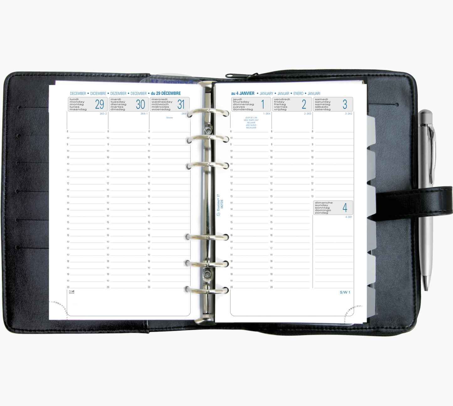 Organiseur exatime 17 dual - agenda semainier modulable