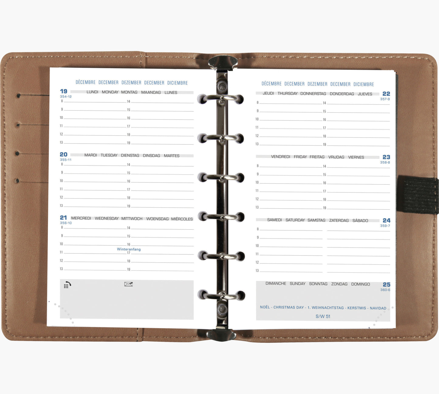 Organiseur exatime 14 méline - vue hebdomadaire 16 mois