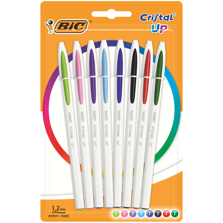 Stylo à bille bic cristal up - pointe larouge 1.2 mm