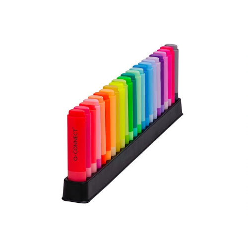 Set de 23 surligneurs Q-connect - couleurs vives