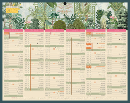 Calendrier de bureau mini 21x26 exotique