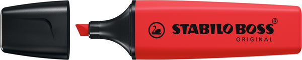 Surligneur Stabilo boss Rouge - Pointe Biseautée