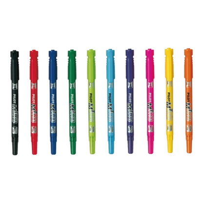 Marqueurs double pointe - pack 10 couleurs assorties