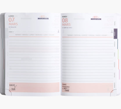 Agenda scolaire journalier Exacompta Forum Color Ariel 12x17 cm Bleu 2025-2026