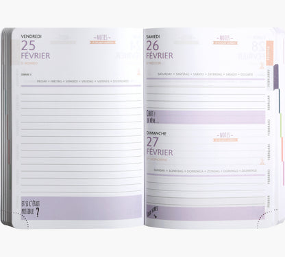 Agenda scolaire journalier Exacompta Forum Color Ariel 12x17 cm Bleu 2025-2026