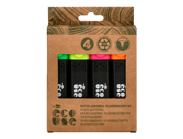 Surligneurs liquides assortis - pack de 4