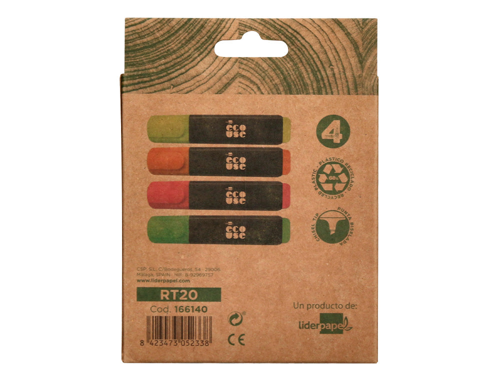 Surligneurs liquides assortis - pack de 4