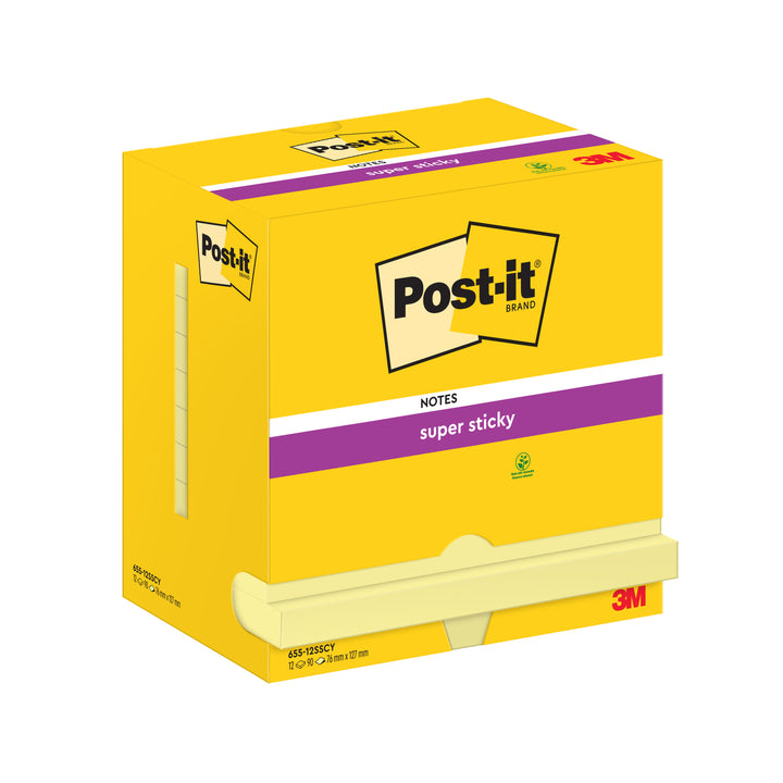 Notes adhésives Post-it® 76x127mm - adhérence renforcée